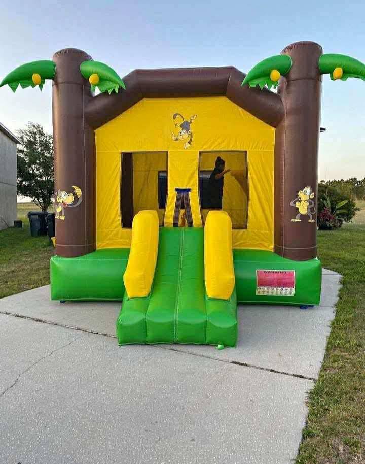 Monkey Jungle Bounce House – With Mini Front Slide